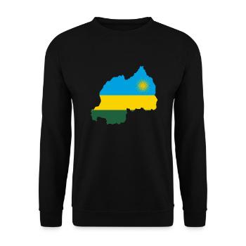 Rwanda flag - Unisex Pullover - Schwarz - Vorne - Alina (178cm) & Michal (187cm)