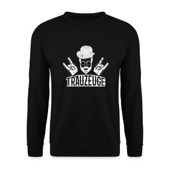 JGA Junggesellenabschied Das Wars Team Mann Lustig - Unisex Pullover - Schwarz - Vorne - Alina (178cm) & Michal (187cm)