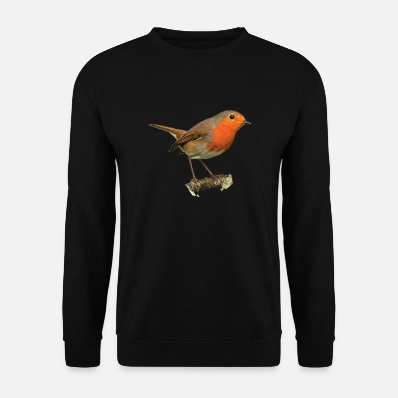 Rotkehlchen1 Robin - Unisex Pullover - Schwarz