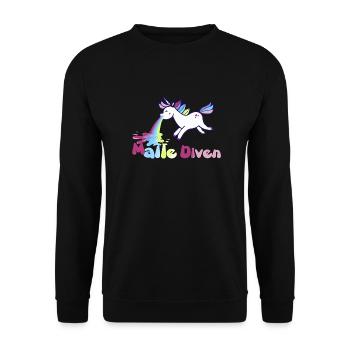 Mallediven,mallorca, Diva,jga, vacances,malle - Sweat-shirt Unisexe - noir - Devant - Alina (178cm) & Michal (187cm)