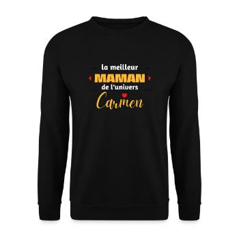 La meilleur maman de l univers Carmen - Sweat-shirt Unisexe - noir - Devant - Alina (178cm) & Michal (187cm)