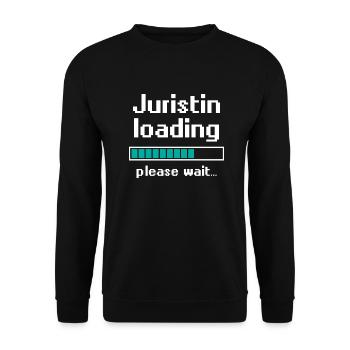 Lawyer loading law justice profession gift - Unisex Sweatshirt - black - Front - Alina (178cm) & Michal (187cm)
