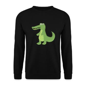 Alligator - Unisex Sweatshirt - black - Front - Alina (178cm) & Michal (187cm)