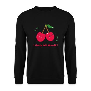 Cerise meilleurs amis Fruits de cerise BFF Enfants - Sweat-shirt Unisexe - noir - Devant - Alina (178cm) & Michal (187cm)