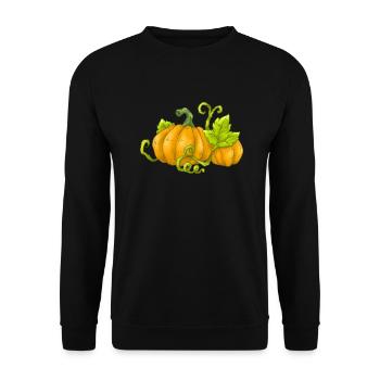 Pumpkin - Unisex Sweatshirt - black - Front - Alina (178cm) & Michal (187cm)
