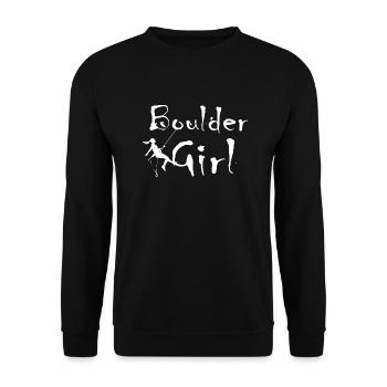 Bouldern Klettern Climbing - Unisex Pullover - Schwarz - Vorne - Alina (178cm) & Michal (187cm)