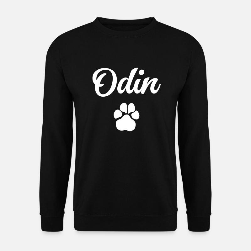 Hundename ODIN mit Pfote - Unisex Pullover - Schwarz