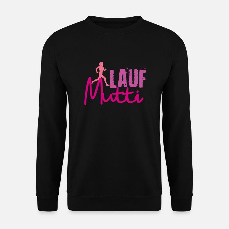 Muddy run shirt mud Matsch Laufshirt Team Mutti - Unisex Pullover - Schwarz
