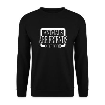 veganism sayings earth vegan meal funny quote joke - Unisex Sweatshirt - black - Front - Alina (178cm) & Michal (187cm)