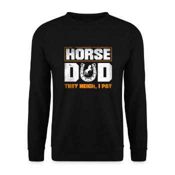Equestrianism Equestrian Horse Riding Horse Dad - Unisex Sweatshirt - black - Front - Alina (178cm) & Michal (187cm)