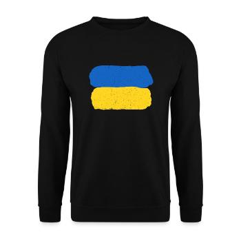 Stay with Ukraine - Unisex Pullover - Schwarz - Vorne - Alina (178cm) & Michal (187cm)