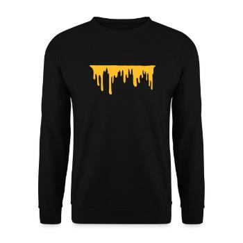 Dripping cheese strip - Unisex Sweatshirt - black - Front - Alina (178cm) & Michal (187cm)
