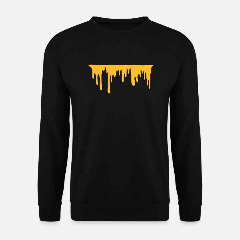 Tropfender Käse Streifen - Unisex Pullover - Schwarz