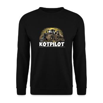 Gülle und Traktoren - Lustiges Kotpilot Shirt - Unisex Pullover - Schwarz - Vorne - Alina (178cm) & Michal (187cm)