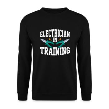 Electrician In Training Profession Electrical Eng - Unisex Pullover - Schwarz - Vorne - Alina (178cm) & Michal (187cm)