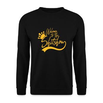Welcome Shitshow Krone - Unisex Pullover - Schwarz - Vorne - Alina (178cm) & Michal (187cm)