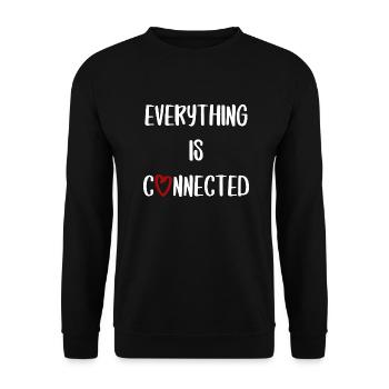 everything is connected love connection relationship - Unisex Sweatshirt - black - Front - Alina (178cm) & Michal (187cm)