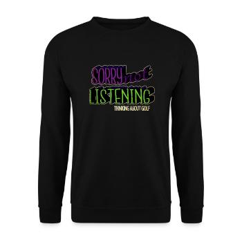 sport golfhoodie birthday golfgirls humor happy - Unisex Pullover - Schwarz - Vorne - Alina (178cm) & Michal (187cm)