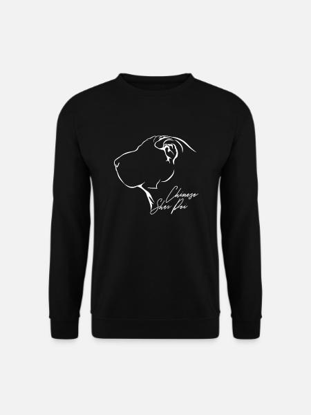CHINESE SHAR PEI Profil Hunde Hund Wilsigns - Unisex Pullover - Schwarz