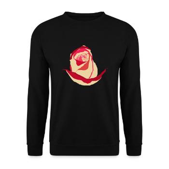 Rose rouge rose jaune, dessin - Sweat-shirt Unisexe - noir - Devant - Alina (178cm) & Michal (187cm)