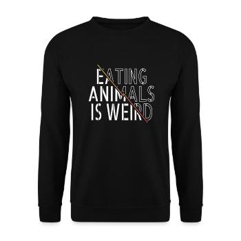 fruit care cute statement vegetarian vegan abuse - Unisex Sweatshirt - black - Front - Alina (178cm) & Michal (187cm)