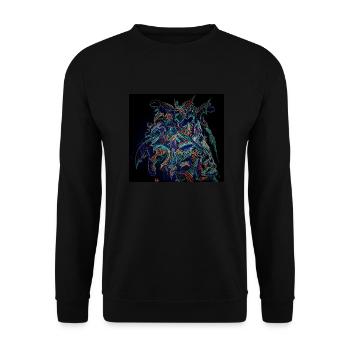 Visage coloré dessin - Sweat-shirt Unisexe - noir - Devant - Alina (178cm) & Michal (187cm)