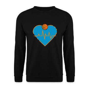 Basketball tee -gift basketball fan - Unisex Sweatshirt - black - Front - Alina (178cm) & Michal (187cm)