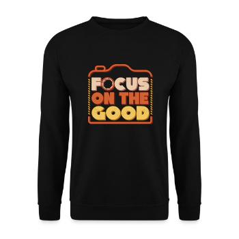 Photographer Photography Focus On The Good Camera - Unisex Pullover - Schwarz - Vorne - Alina (178cm) & Michal (187cm)