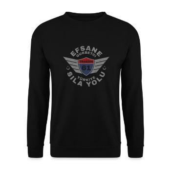 Trabzon - Unisex Sweatshirt - black - Front - Alina (178cm) & Michal (187cm)