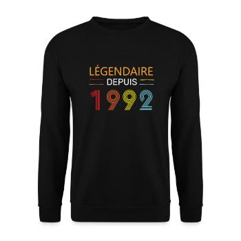 Légendaire Depuis 1992 32 Anniversaire 32 Ans - Sweat-shirt Unisexe - noir - Devant - Alina (178cm) & Michal (187cm)