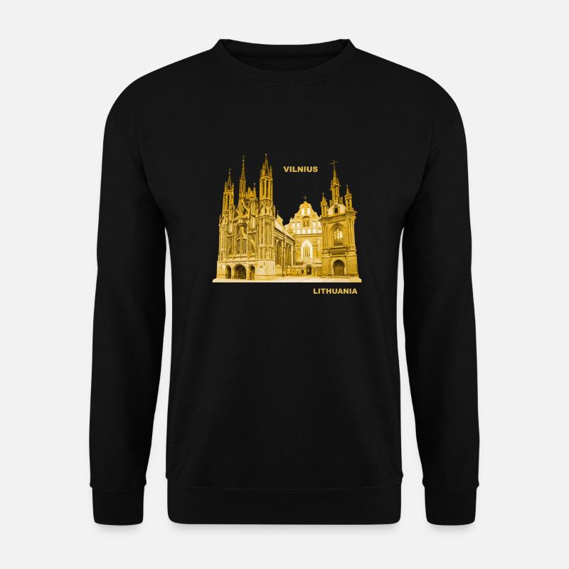 Litauens huvudstad Vilnius katedral Baltikum - Unisextröja - svart