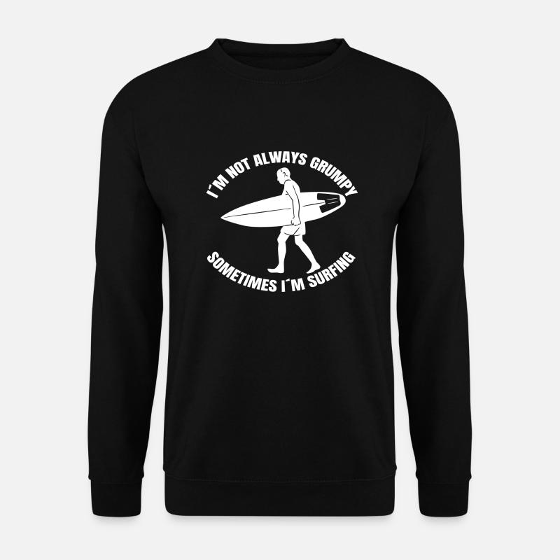 Surferin Surflehrer surfen Wellenreiten Surfbrett - Unisex Pullover - Schwarz