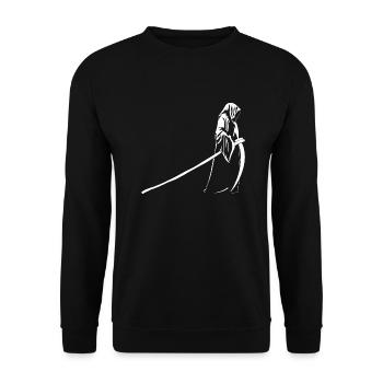 La Faucheuse - Sweat-shirt Unisexe - noir - Devant - Alina (178cm) & Michal (187cm)