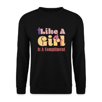 Frauen Gleichberchtigung Design und Feminist - Unisex Pullover - Schwarz - Vorne - Alina (178cm) & Michal (187cm)