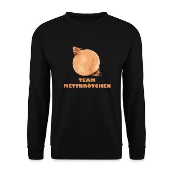 Team Mettbrötchen - Unisex Pullover - Schwarz - Vorne - Alina (178cm) & Michal (187cm)