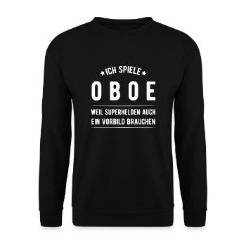 Oboe - Unisex Pullover - Schwarz - Vorne - Alina (178cm) & Michal (187cm)