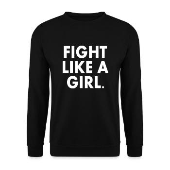 Fight like a girl - Sweat-shirt Unisexe - noir - Devant - Alina (178cm) & Michal (187cm)