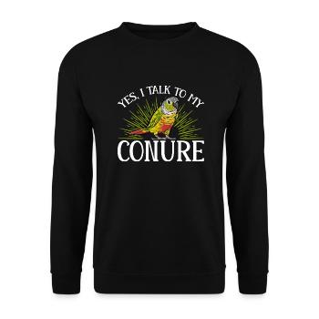 Molinasittich Perroquet Oiseau Perruche du Soleil - Sweat-shirt Unisexe - noir - Devant - Alina (178cm) & Michal (187cm)