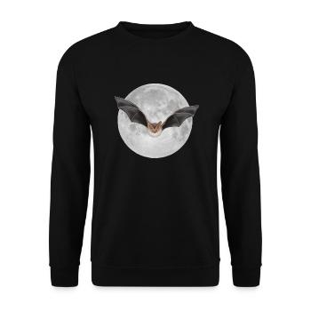 Bat - Unisex Sweatshirt - black - Front - Alina (178cm) & Michal (187cm)