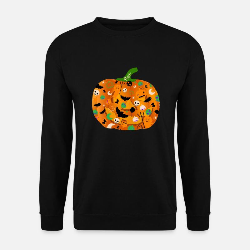 Kürbis Halloween Boo - Unisex Pullover - Schwarz
