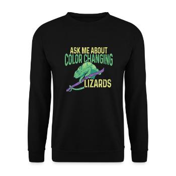 Caméléon, Lézard, Reptile, Herpétologiste - Sweat-shirt Unisexe - noir - Devant - Alina (178cm) & Michal (187cm)
