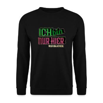 geburtstagsgeschenk zitat schäferhund chihuahua - Unisex Pullover - Schwarz - Vorne - Alina (178cm) & Michal (187cm)