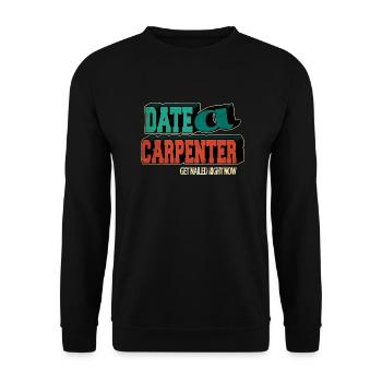 lumber wood plumber chainsaw fun jokes - Unisex Pullover - Schwarz - Vorne - Alina (178cm) & Michal (187cm)