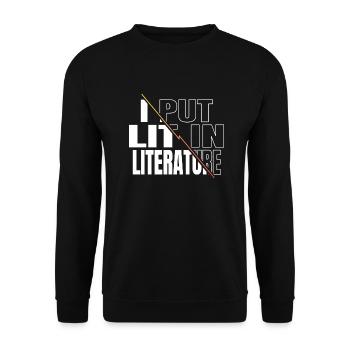 school cool birthday present idea book book keeper - Unisex Sweatshirt - black - Front - Alina (178cm) & Michal (187cm)