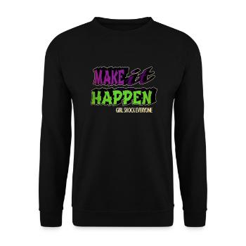 blackhistory sayings antiracism funny sayings - Unisex Pullover - Schwarz - Vorne - Alina (178cm) & Michal (187cm)