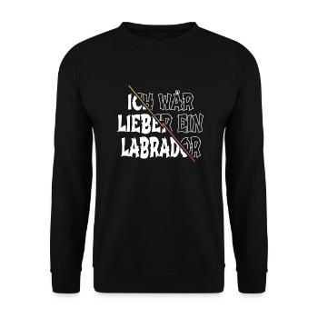 schäferhund boxer lustig geschenk chihuahua doggie - Unisex Pullover - Schwarz - Vorne - Alina (178cm) & Michal (187cm)