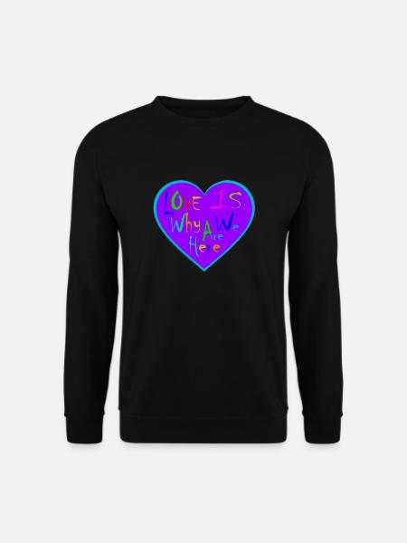 Cœur Love is - Sweat-shirt Unisexe - noir