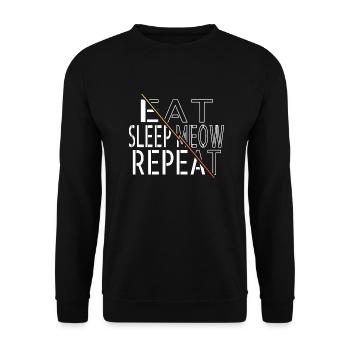Persan Big Cat Cat Hair Tshirts Guenon Black - Sweat-shirt Unisexe - noir - Devant - Alina (178cm) & Michal (187cm)