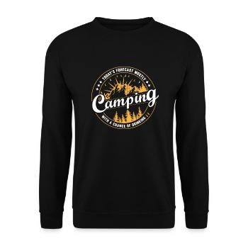 Camping - Unisex Sweatshirt - black - Front - Alina (178cm) & Michal (187cm)