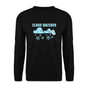 Cloud Watcher Meteorologist Storm - Unisex Sweatshirt - black - Front - Alina (178cm) & Michal (187cm)